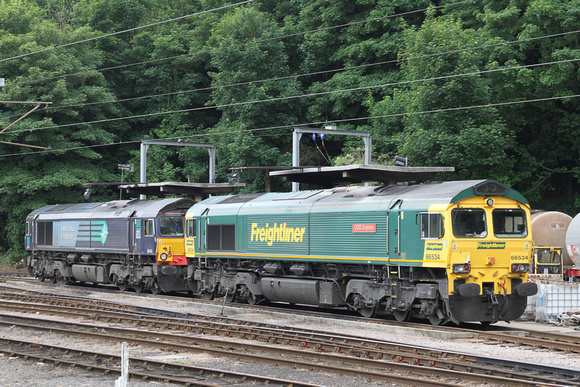 66534 and 66416 Ipswich Station 13.06.2013
